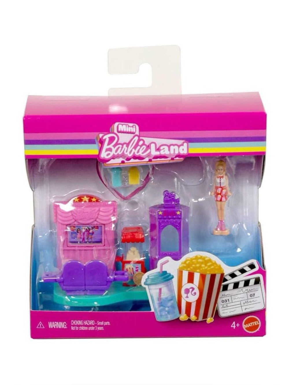 Barbie Mini Doll Movie Theater: Barbie Land with 1.5-Inch Doll